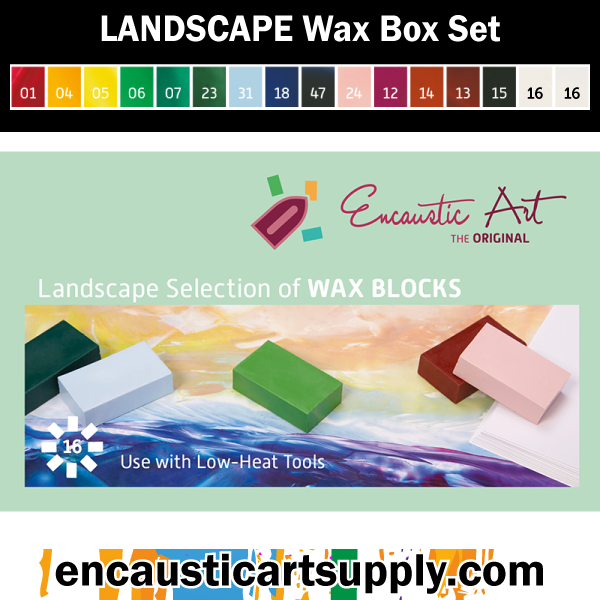 Encaustic Art Landscape Selection of wax blocks