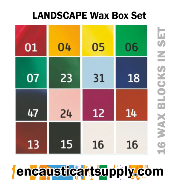 Encaustic Art Landscape Selection of wax blocks