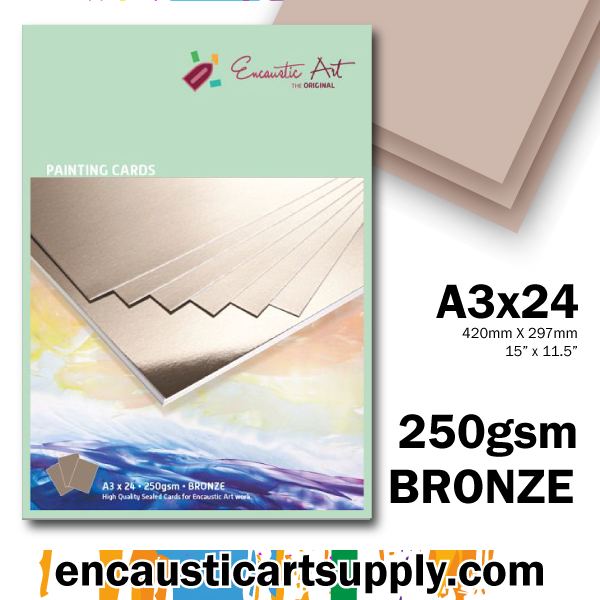Encaustic Art A3 Painting Cards - Bronze