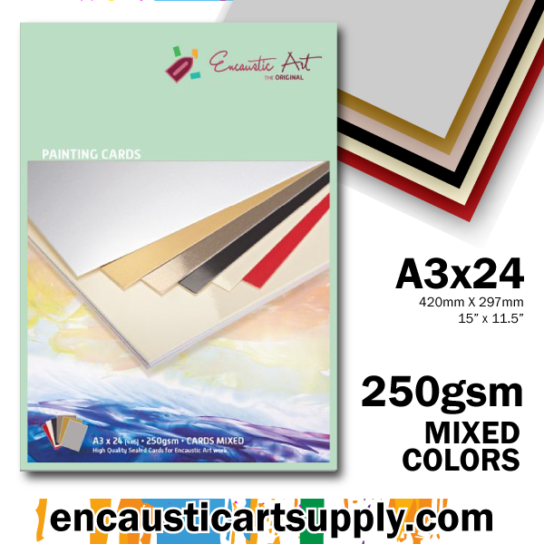 Encaustic Art A3 Painting Cards - Mixed Colors
