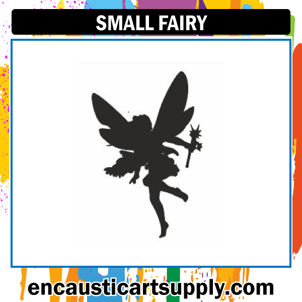 Encaustic Art Rubber Stamp - Small Fairy