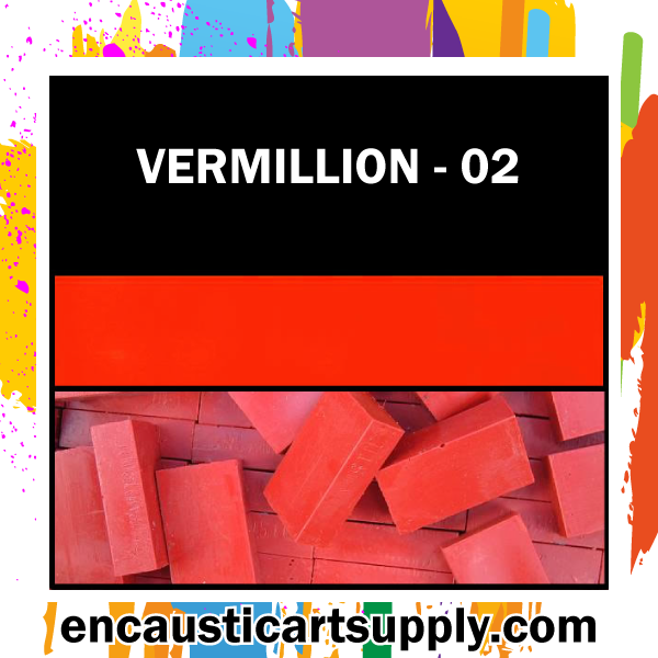 Encaustic Art Wax Blocks 16 pcs - Vermilion