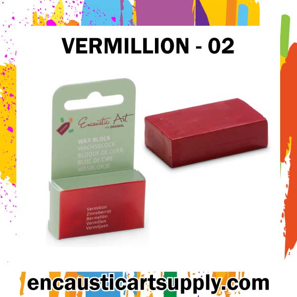 Encaustic Art Wax - Individual Boxed Block - Vermilion