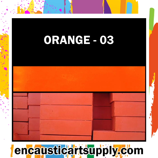 Encaustic Art Wax Blocks 16 pcs - Orange