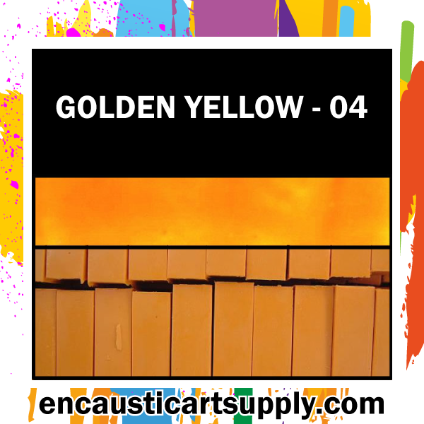 Encaustic Art Wax Blocks 16 pcs - Gold yellow