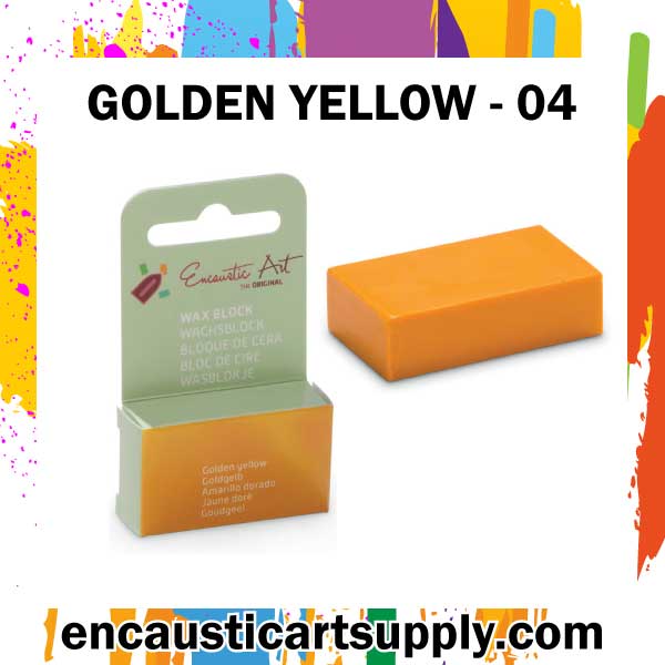 Encaustic Art Wax - Individual Boxed Block - Gold yellow