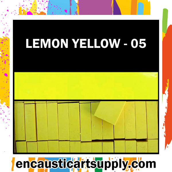 Encaustic Art Wax Blocks 16 pcs - Lemon yellow