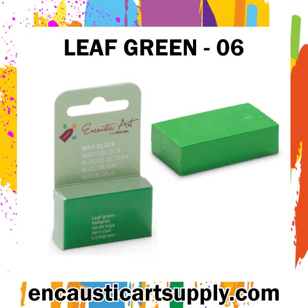 Encaustic Art Wax - Individual Boxed Block - Light green