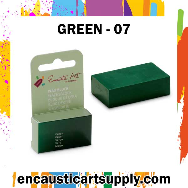 Encaustic Art Wax - Individual Boxed Block - Green