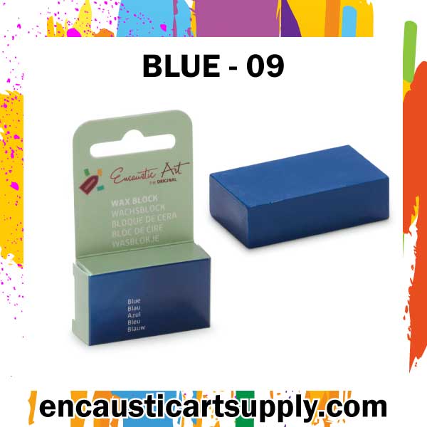 Encaustic Art Wax - Individual Boxed Block - Blue