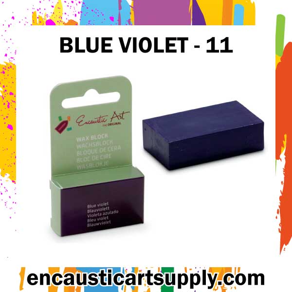 Encaustic Art Wax - Individual Boxed Block - Blue violet
