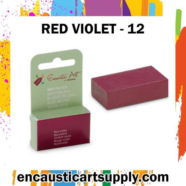 Encaustic Art Wax - Individual Boxed Block - Red violet
