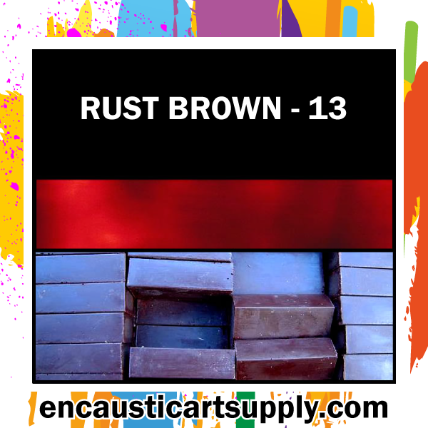 Encaustic Art Wax Blocks 16 pcs - Red brown