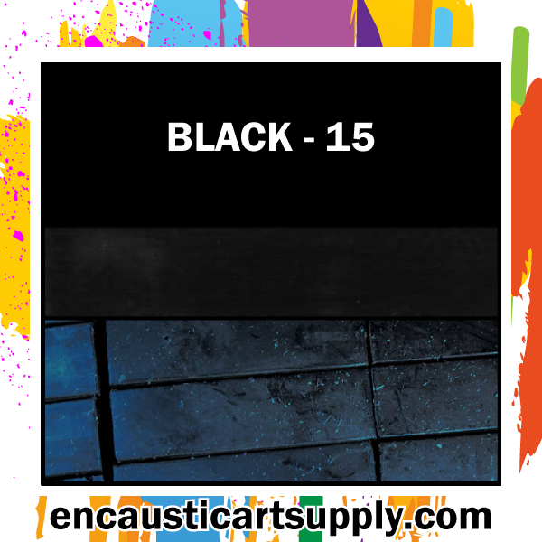 Encaustic Art Wax Blocks 16 pcs - Black
