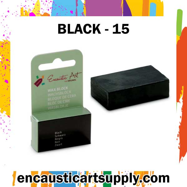 Encaustic Art Wax - Individual Boxed Block - Black