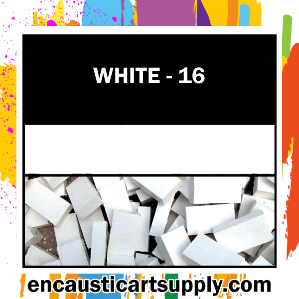 Encaustic Art Wax Blocks 16 pcs - White