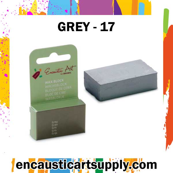 Encaustic Art Wax - Individual Boxed Block - Grey