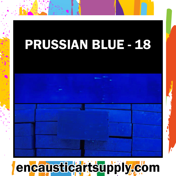 Encaustic Art Wax Blocks 16 pcs - Prussian blue