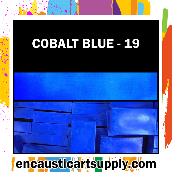 Encaustic Art Wax Blocks 16 pcs - Cobalt blue