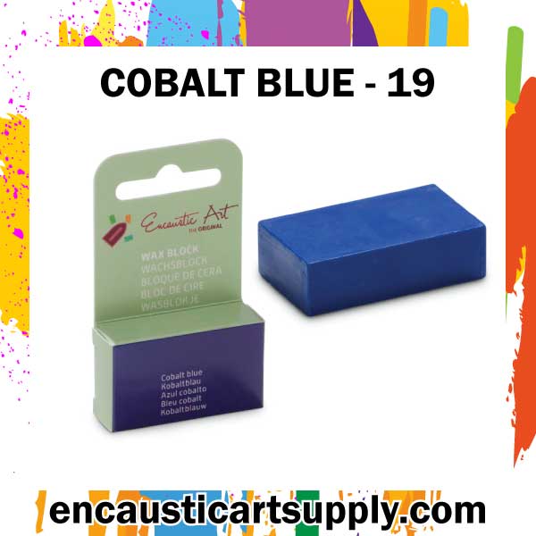 Encaustic Art Wax - Individual Boxed Block - Cobalt blue