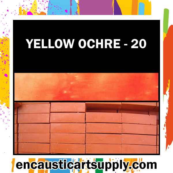 Encaustic Art Wax Blocks 16 pcs - Yellow ochre