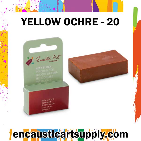 Encaustic Art Wax - Individual Boxed Block - Yellow ochre