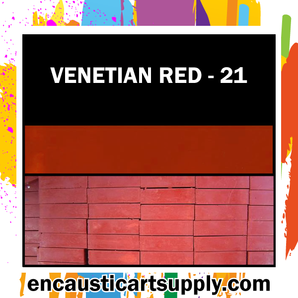 Encaustic Art Wax Blocks 16 pcs - Venetian red