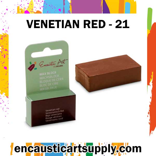 Encaustic Art Wax - Individual Boxed Block - Venetian red