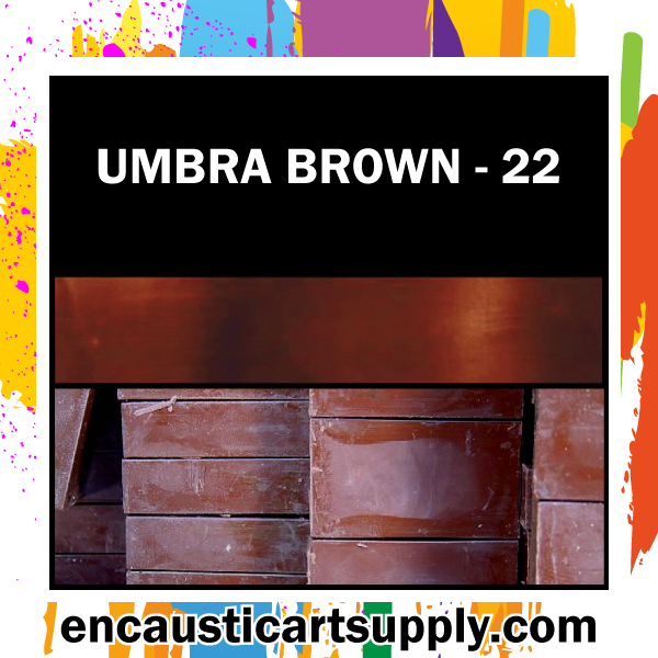 Encaustic Art Wax Blocks 16 pcs - Umber