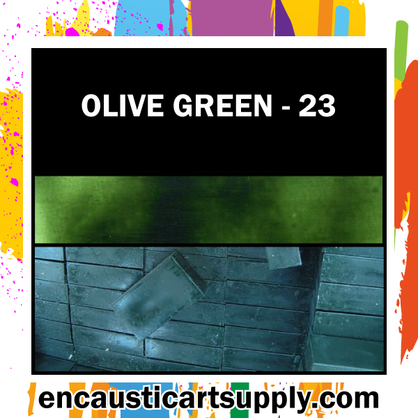 Encaustic Art Wax Blocks 16 pcs - Olivegreen