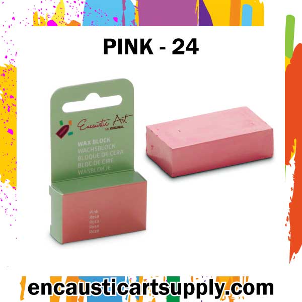 Encaustic Art Wax - Individual Boxed Block - Pink