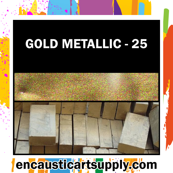 Encaustic Art Wax Blocks 16 pcs - Gold