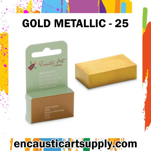 Encaustic Art Wax - Individual Boxed Block - Gold