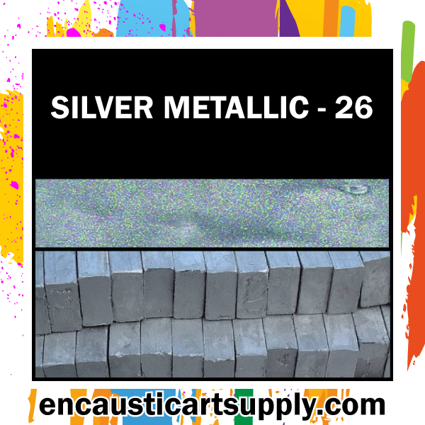 Encaustic Art Wax Blocks 16 pcs - Silver