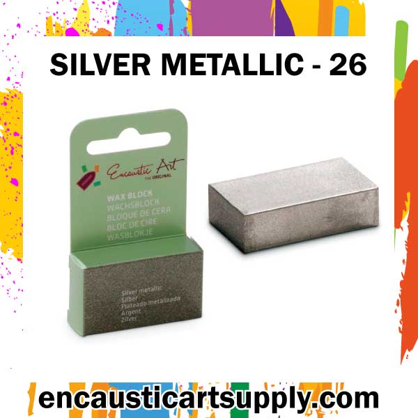 Encaustic Art Wax - Individual Boxed Block - Silver