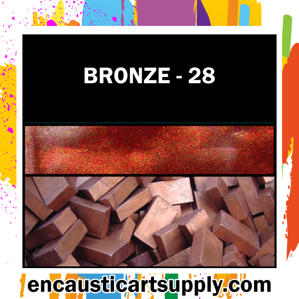 Encaustic Art Wax Blocks 16 pcs - Bronze