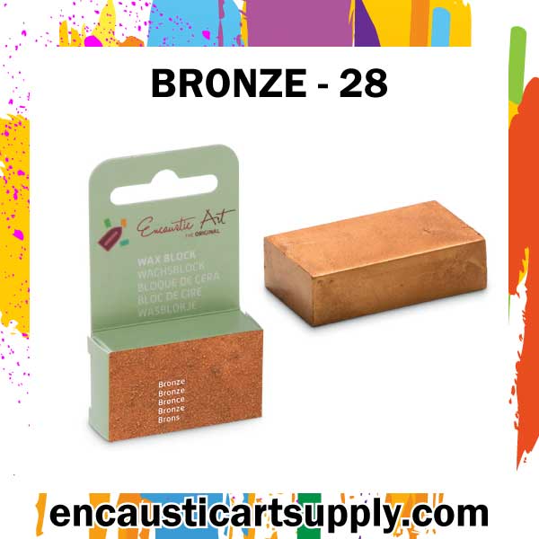 Encaustic Art Wax - Individual Boxed Block - Bronze