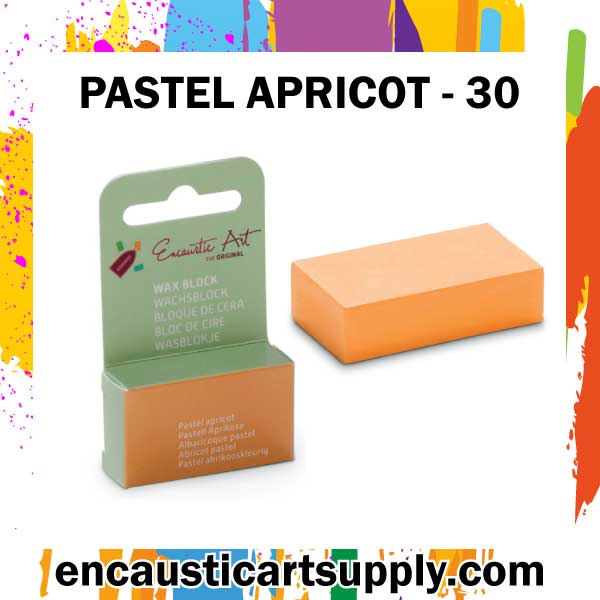 Encaustic Art Wax - Individual Boxed Block - Pastel apricot