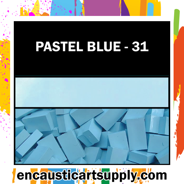 Encaustic Art Wax Blocks 16 pcs - Pastel blue