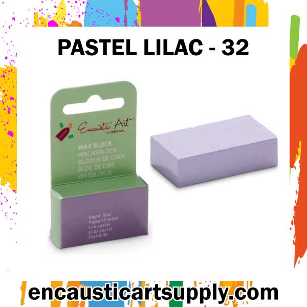 Encaustic Art Wax - Individual Boxed Block - Pastel lilac