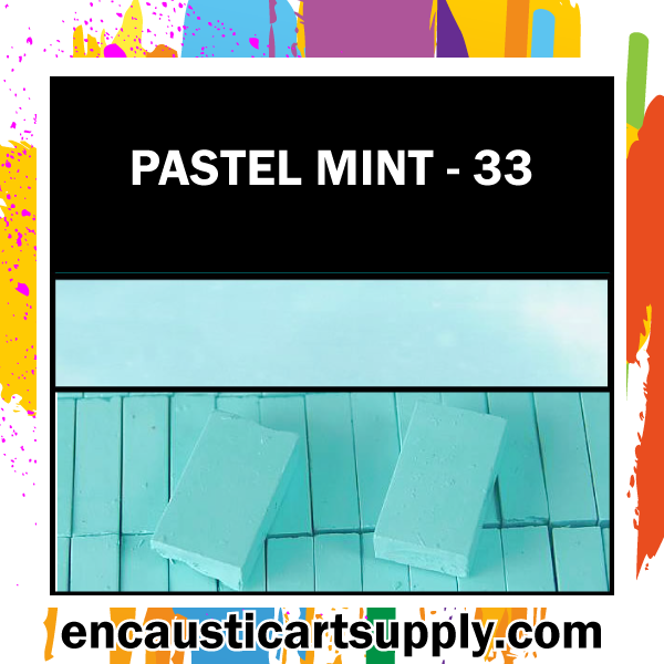 Encaustic Art Wax Blocks 16 pcs - Pastel mint