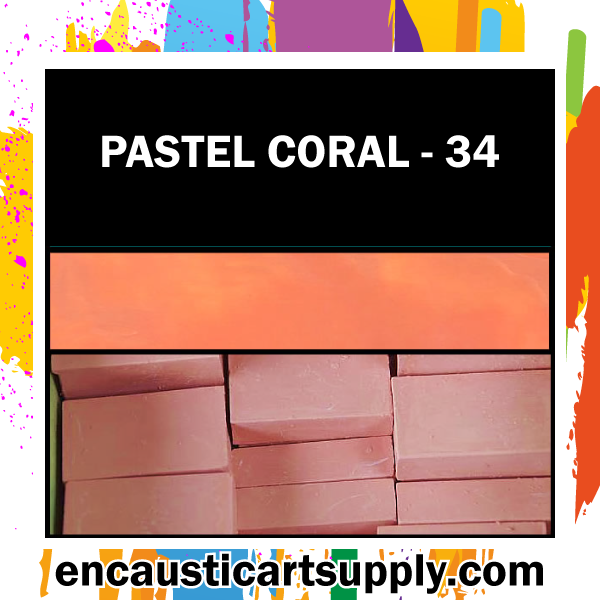 Encaustic Art Wax Blocks 16 pcs - Pastel coral