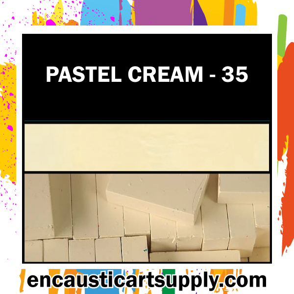 Encaustic Art Wax Blocks 16 pcs - Pastel cream