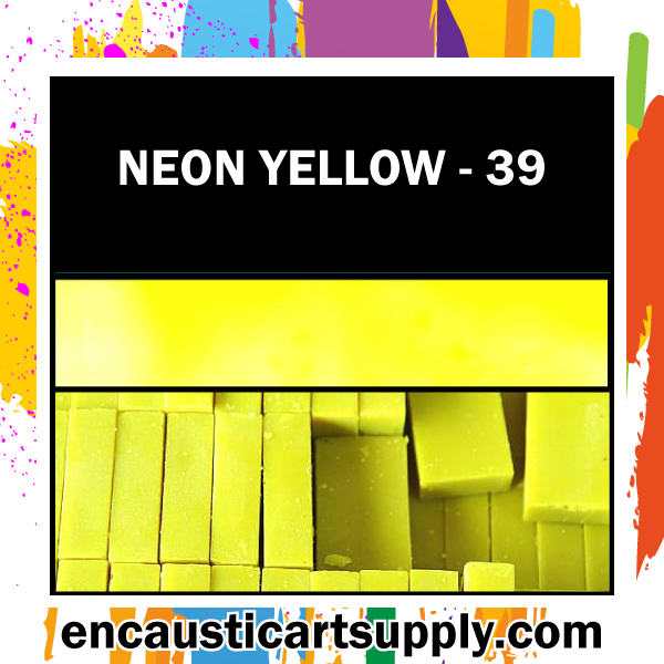 Encaustic Art Wax Blocks 16 pcs - Neon yellow