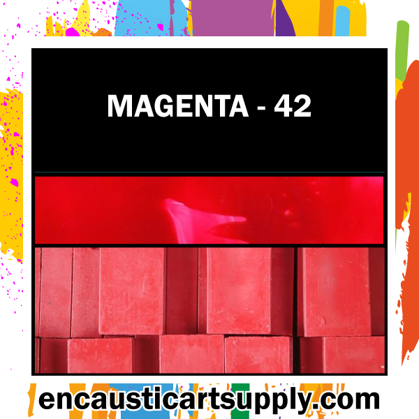Encaustic Art Wax Blocks 16 pcs - Magenta
