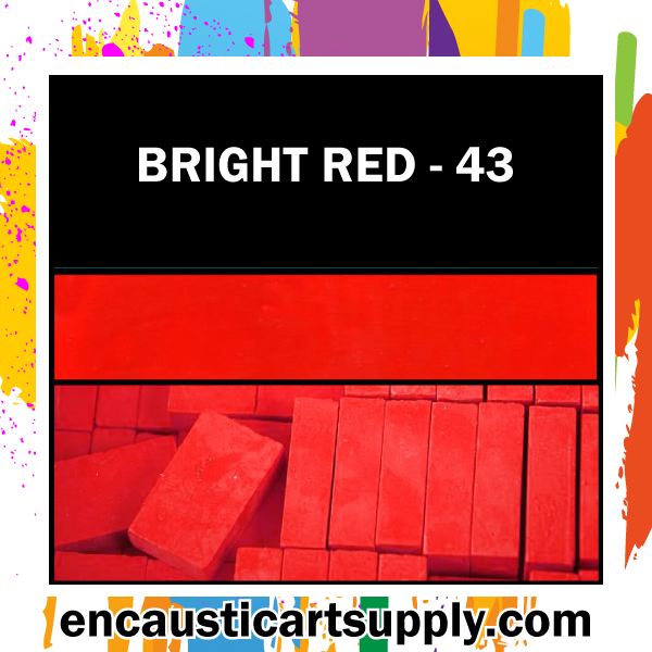 Encaustic Art Wax Blocks 16 pcs - Bright red