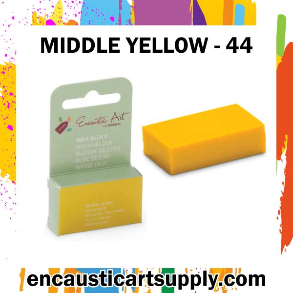 Encaustic Art Wax - Individual Boxed Block - Middle yellow