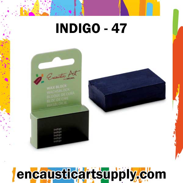 Encaustic Art Wax - Individual Boxed Block - Indigo