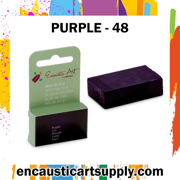Encaustic Art Wax - Individual Boxed Block - Purple